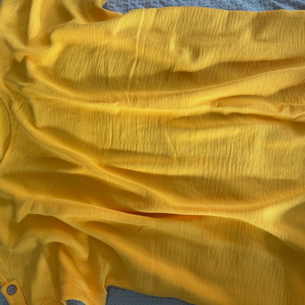 Bright Yellow Button-Up Shirt